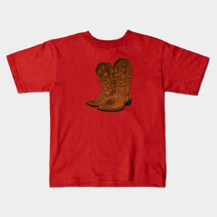 Vintage cowboy boots Kids T-Shirt